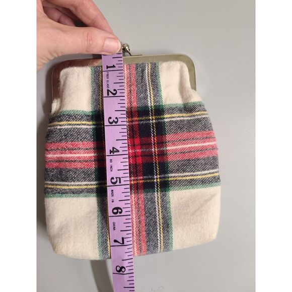 Nanette Lepore Plaid Flannel Tartan Hand Bag & Coin Purse Crossbody Classic Set - Picture 4 of 5